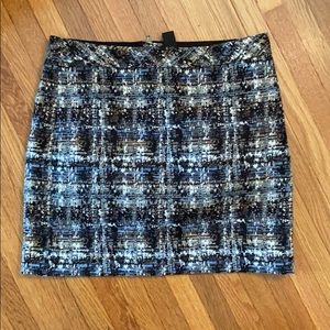 J.CREW Tweed Mini Skirt sz 0 Cotton/Silk # M291